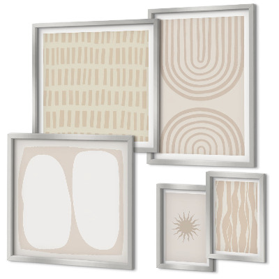 Framed photo set Stylish abstract forms