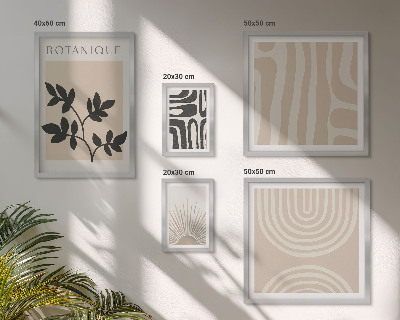 Set of 5 wall art pieces Stylish neutral plant motifs