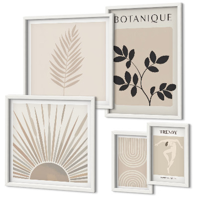 Gallery wall Stylish floral geometric decorations