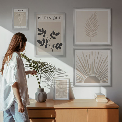 Gallery wall Stylish floral geometric decorations