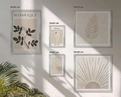 Gallery wall art set stylish floral and geometric decorations