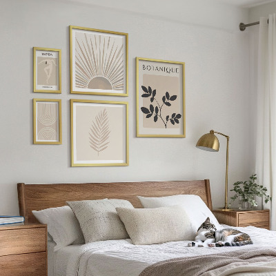 Gallery wall Stylish floral geometric decorations