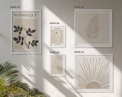Gallery wall art set stylish floral and geometric decorations