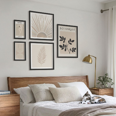 Gallery wall Stylish floral geometric decorations