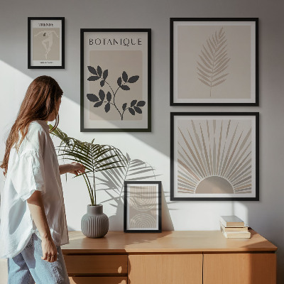 Gallery wall Stylish floral geometric decorations