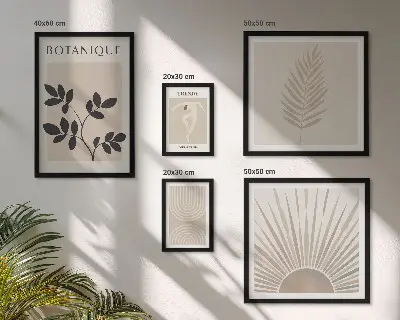 Gallery wall art set stylish floral and geometric decorations