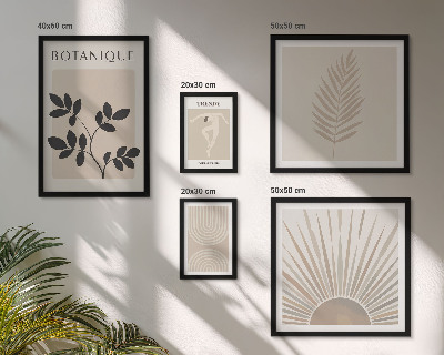 Gallery wall Stylish floral geometric decorations