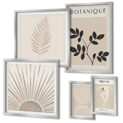Gallery wall Stylish floral geometric decorations