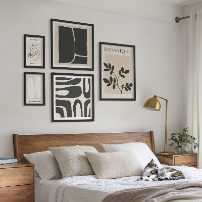 Framed photo set Stylish abstract plant graphics