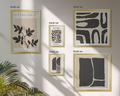 Set of 5 wall art pieces Stylish nature abstract graphics