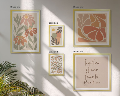 Framed photo set Stylish decorations nature flowers