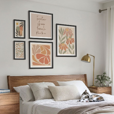 Framed photo set Stylish decorations nature flowers