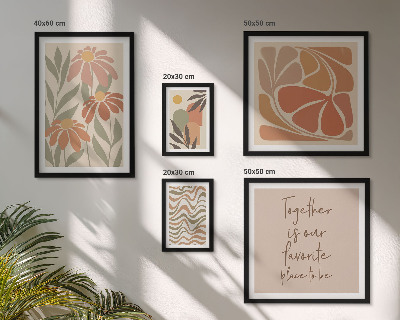 Framed photo set Stylish decorations nature flowers
