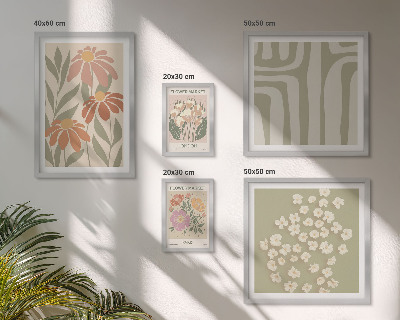 Set of 5 wall art pieces Floral patterns London Paris boho