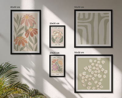 Set of 5 wall art pieces Floral patterns London Paris boho