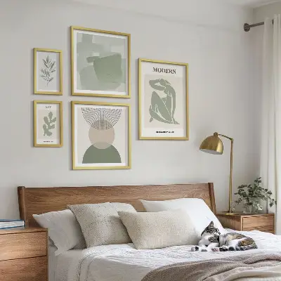 Set of 5 wall art pieces Modern style with abstraction