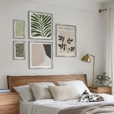 5-Piece Modern Plant Wall Art Set botanical inspiration design