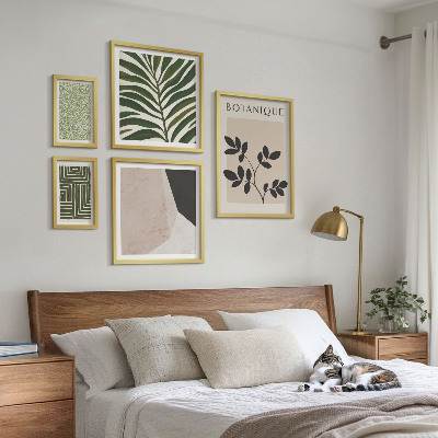 Set of 5 wall art pieces Modern plant inspirations