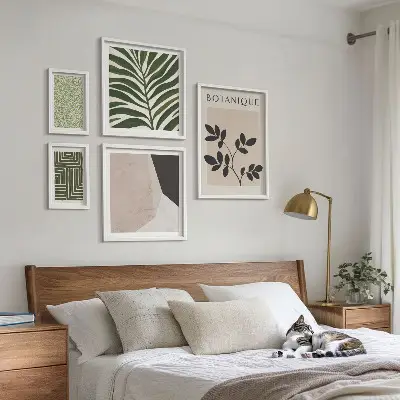 5-Piece Modern Plant Wall Art Set botanical inspiration design