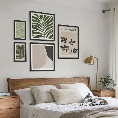5-Piece Modern Plant Wall Art Set botanical inspiration design
