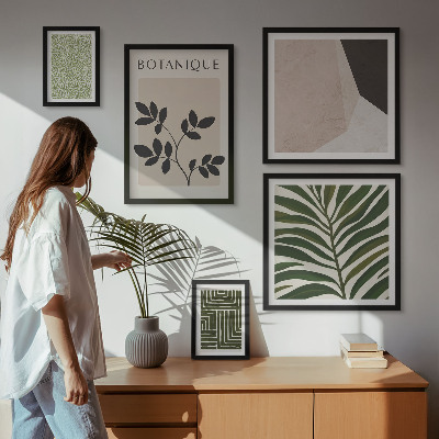 Set of 5 wall art pieces Modern plant inspirations