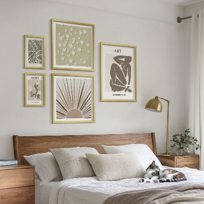 Gallery wall Stylish abstract plant graphics