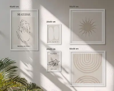Minimalist line art wall decor set of 5 pieces