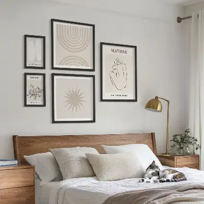 Minimalist line art wall decor set of 5 pieces