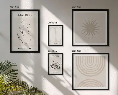 Minimalist line art wall decor set of 5 pieces