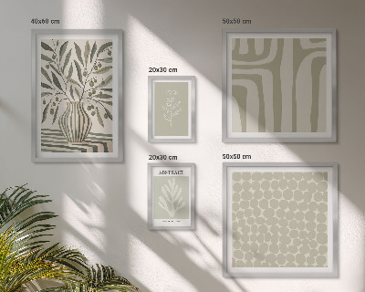 Framed photo set Scandinavian plant patterns