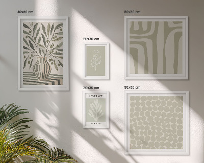 Framed photo set Scandinavian plant patterns