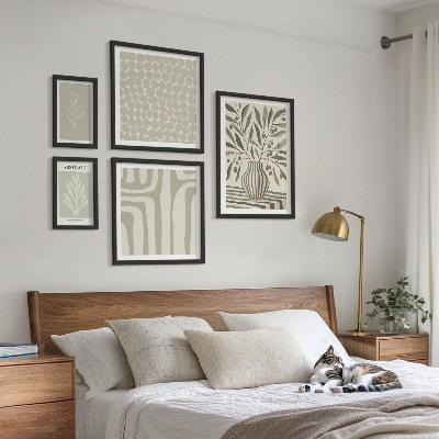 Framed photo set Scandinavian plant patterns