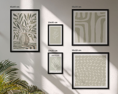 Framed photo set Scandinavian plant patterns