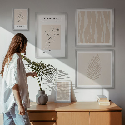 Set of 5 wall art pieces Beautiful minimalist motifs