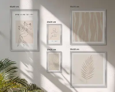5 Piece Minimalist Wall Art Set with beautiful motifs