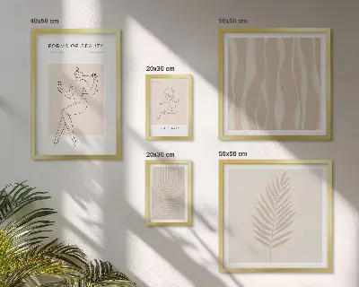 5 Piece Minimalist Wall Art Set with beautiful motifs