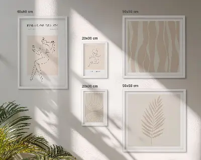 5 Piece Minimalist Wall Art Set with beautiful motifs