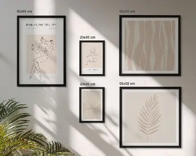 5 Piece Minimalist Wall Art Set with beautiful motifs