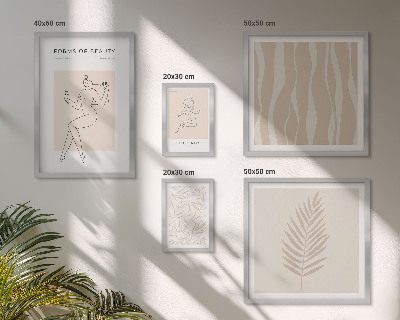 Framed photo set Stylish graphics of women and plants