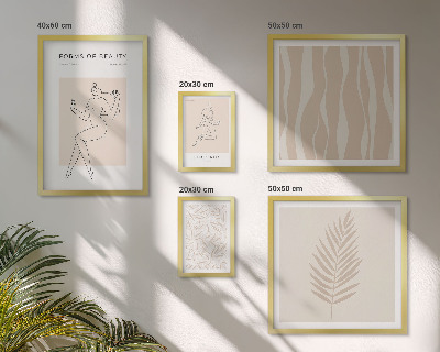 Framed photo set Stylish graphics of women and plants