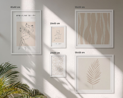 Framed photo set Stylish graphics of women and plants