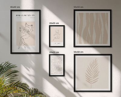 Framed photo set Stylish graphics of women and plants
