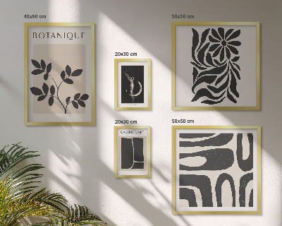 Gallery wall Modern plant motifs