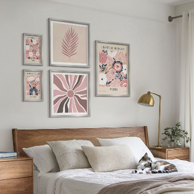 Framed photo set Boho style flower markets