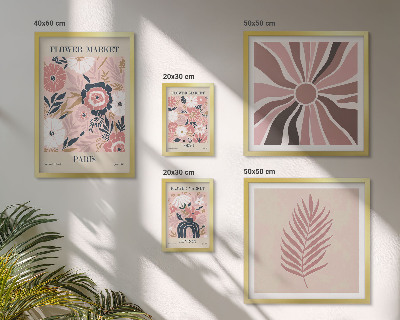 Framed photo set Boho style flower markets