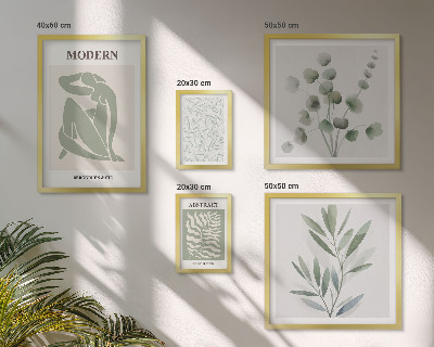 Framed photo set Stylish plant decorative motifs