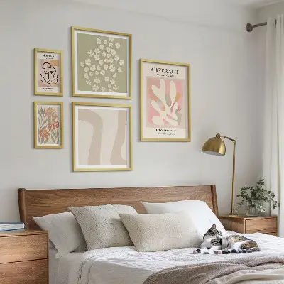 Abstract Floral Framed Photo Set stylish interior wall art