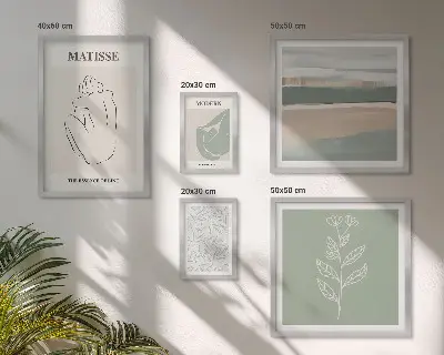 Stylish plant wall art set of 5 pieces