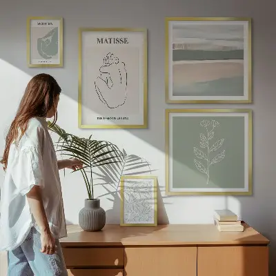 Stylish plant wall art set of 5 pieces