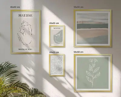 Stylish plant wall art set of 5 pieces